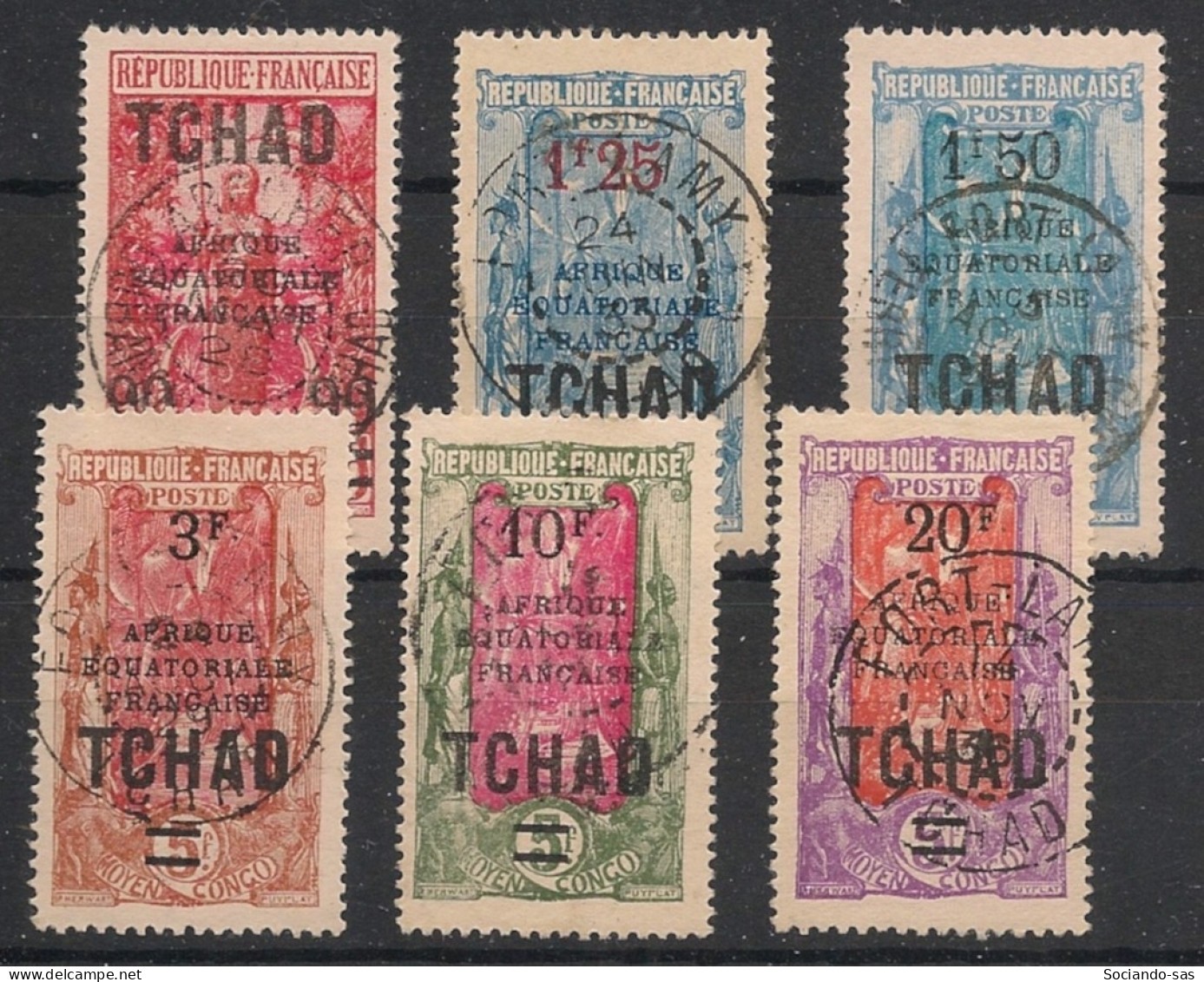 TCHAD - 1926-27 - N°YT. 47 à 52 - Série Complète - Oblitéré / Used - Usados