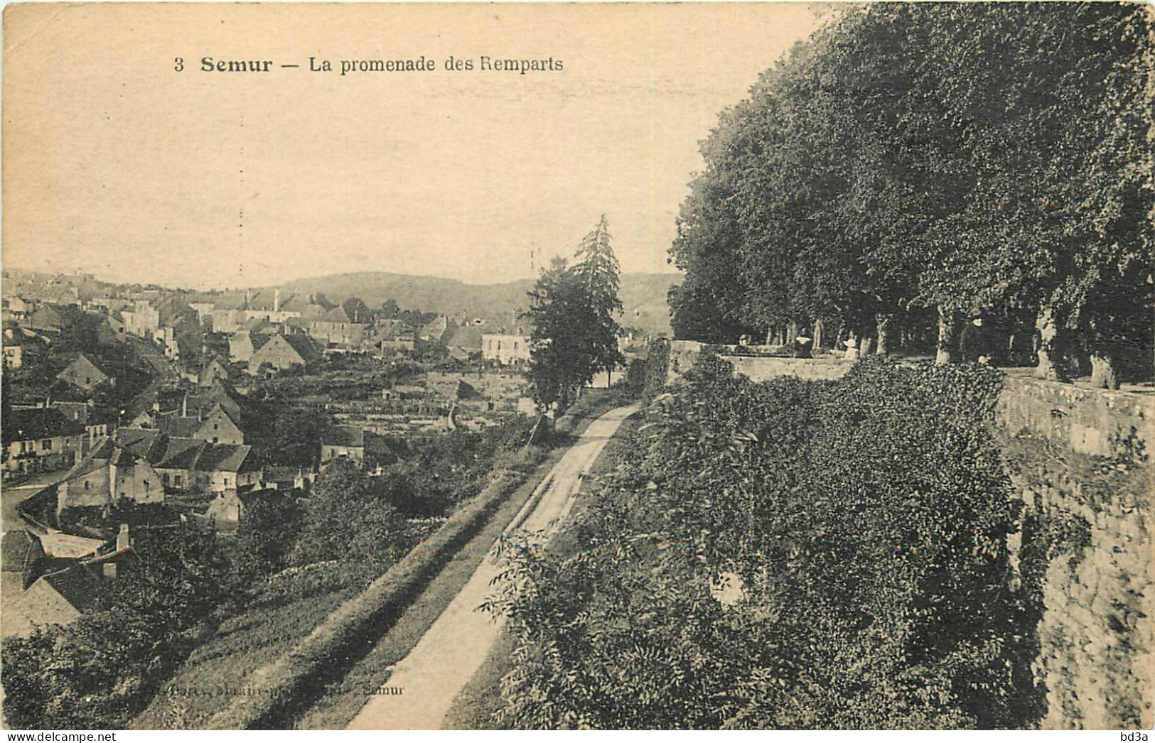  21  SEMUR  LA PROMENADE DES REMPARTS - Semur