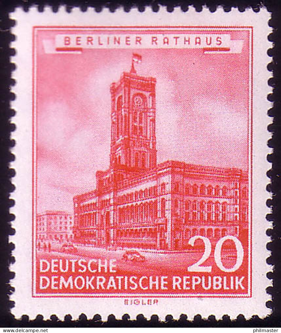 494 Historische Bauwerke 20 Pf Rotes Rathaus ** - Unused Stamps
