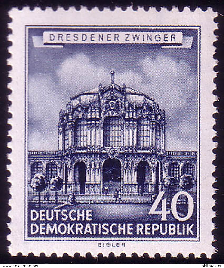 496 Historische Bauwerke 40 Pf Dresdner Zwinger ** - Neufs