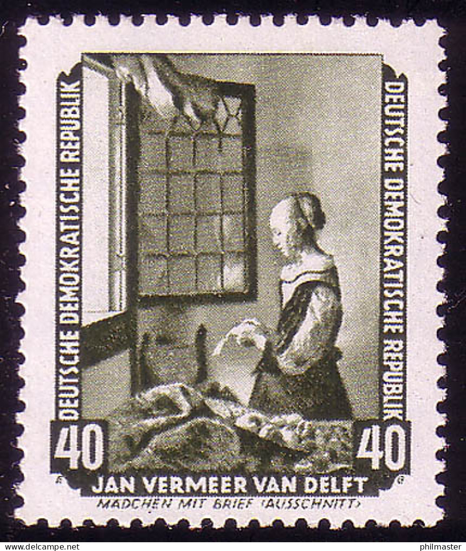 508 Gemälde 40 Pf Van Delft ** - Unused Stamps