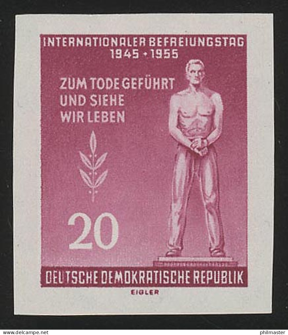 460B Befreiung 20 Pf UNGEZÄHNT Aus Block ** - Unused Stamps