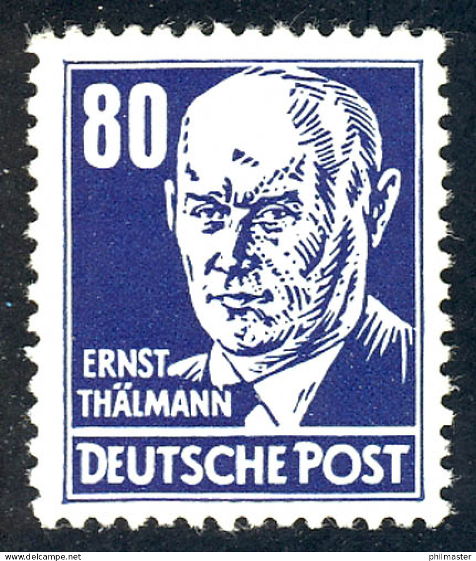 339 Ernst Thälmann 80 Pf Blau ** - Ungebraucht