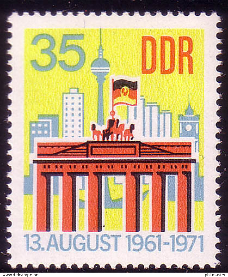 1692 10 Jahre Berliner Mauer Brandenburger Tor 35 Pf ** - Neufs