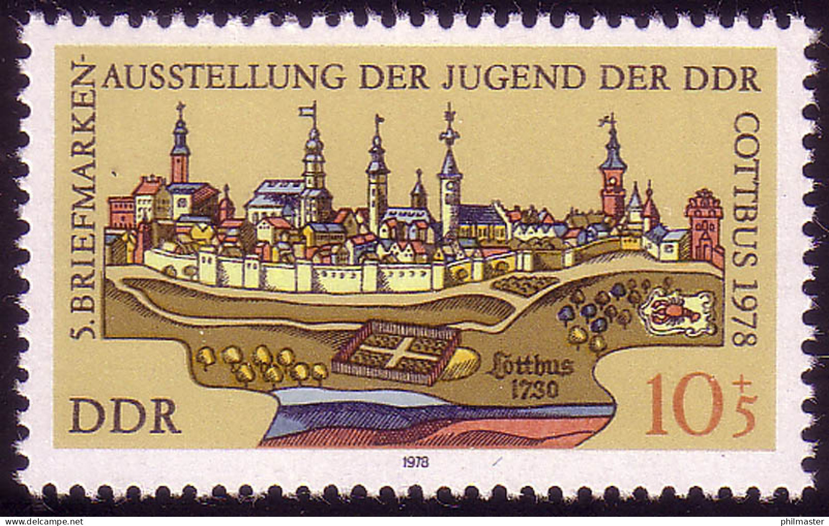 2343 Briefmarkenausstellung Der Jugend 10+5 Pf 1978 ** - Neufs