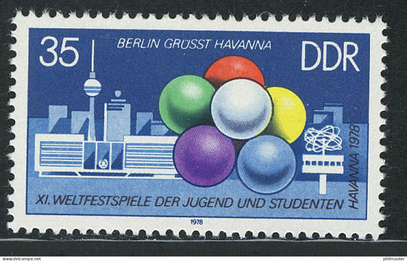 2346 Weltfestspiele Der Jugend Und Studenten 35 Pf ** - Unused Stamps