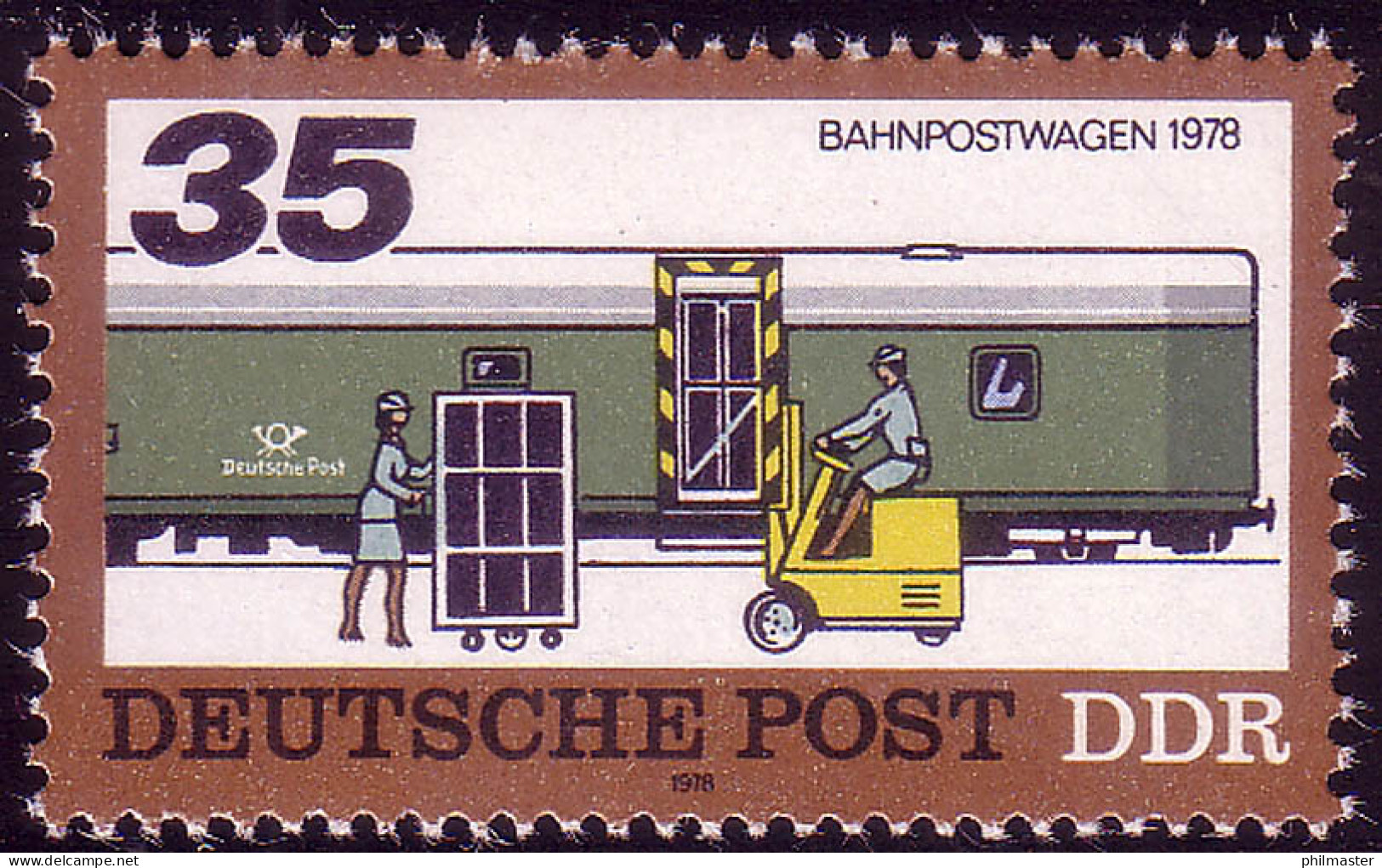 2302 Posttransport Früher Und Heute 35 Pf ** - Unused Stamps