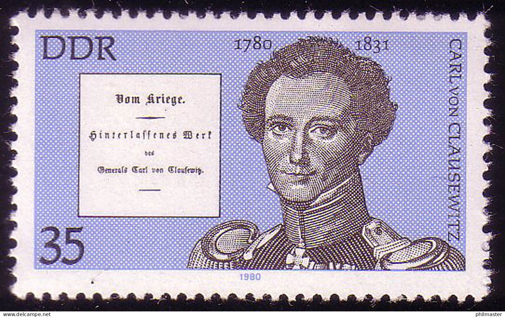 2496 Bedeutende Persönlichkeiten 35 Pf Clausewitz ** - Unused Stamps