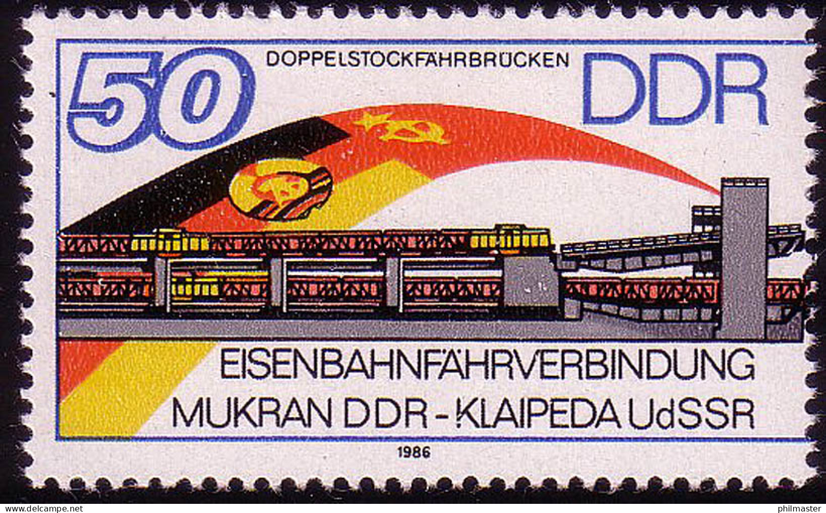 3052 Eisenbahnfährverbindung Doppelstockfährbrücken  ** - Ongebruikt