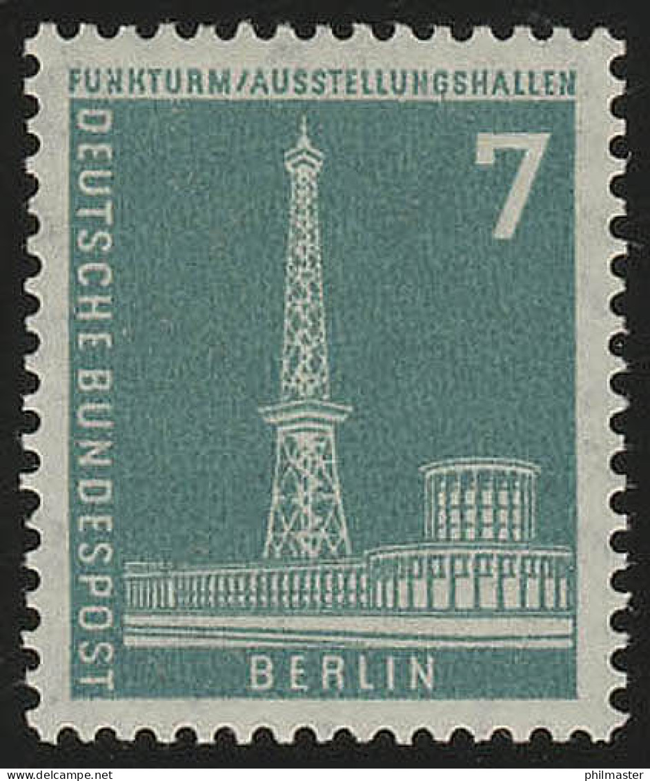 142wv Geriffelt Stadtbilder Funkturm 7 Pf ** - Unused Stamps