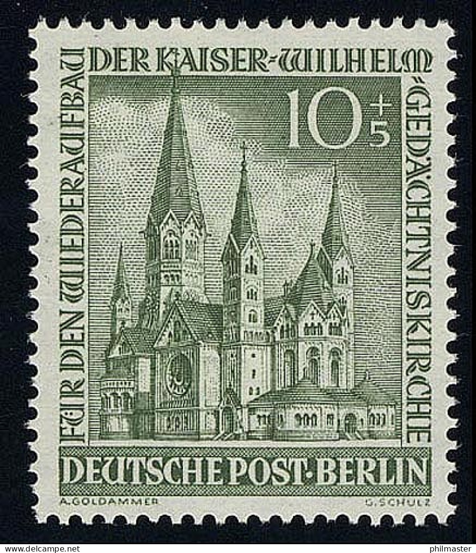 107 Kaiser-Wilhelm-Gedächtniskirche 10+5 Pf ** - Ungebraucht