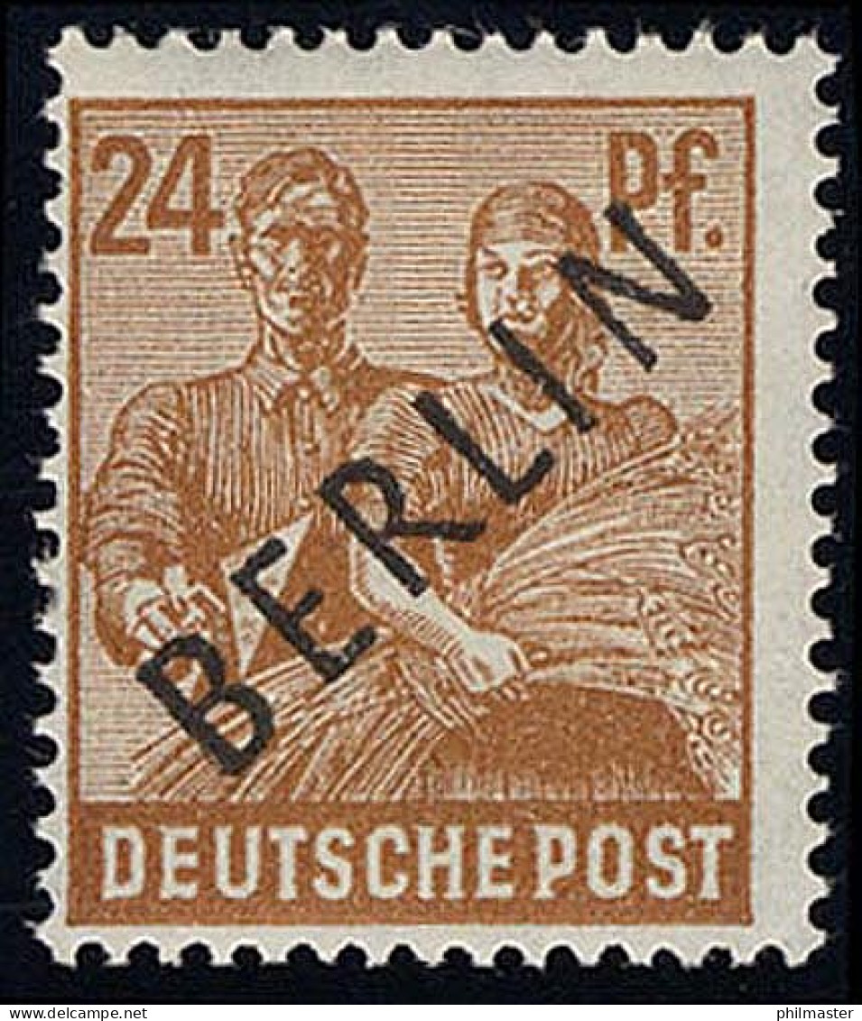 9 Schwarzaufdruck 24 Pf ** Geprüft - Unused Stamps