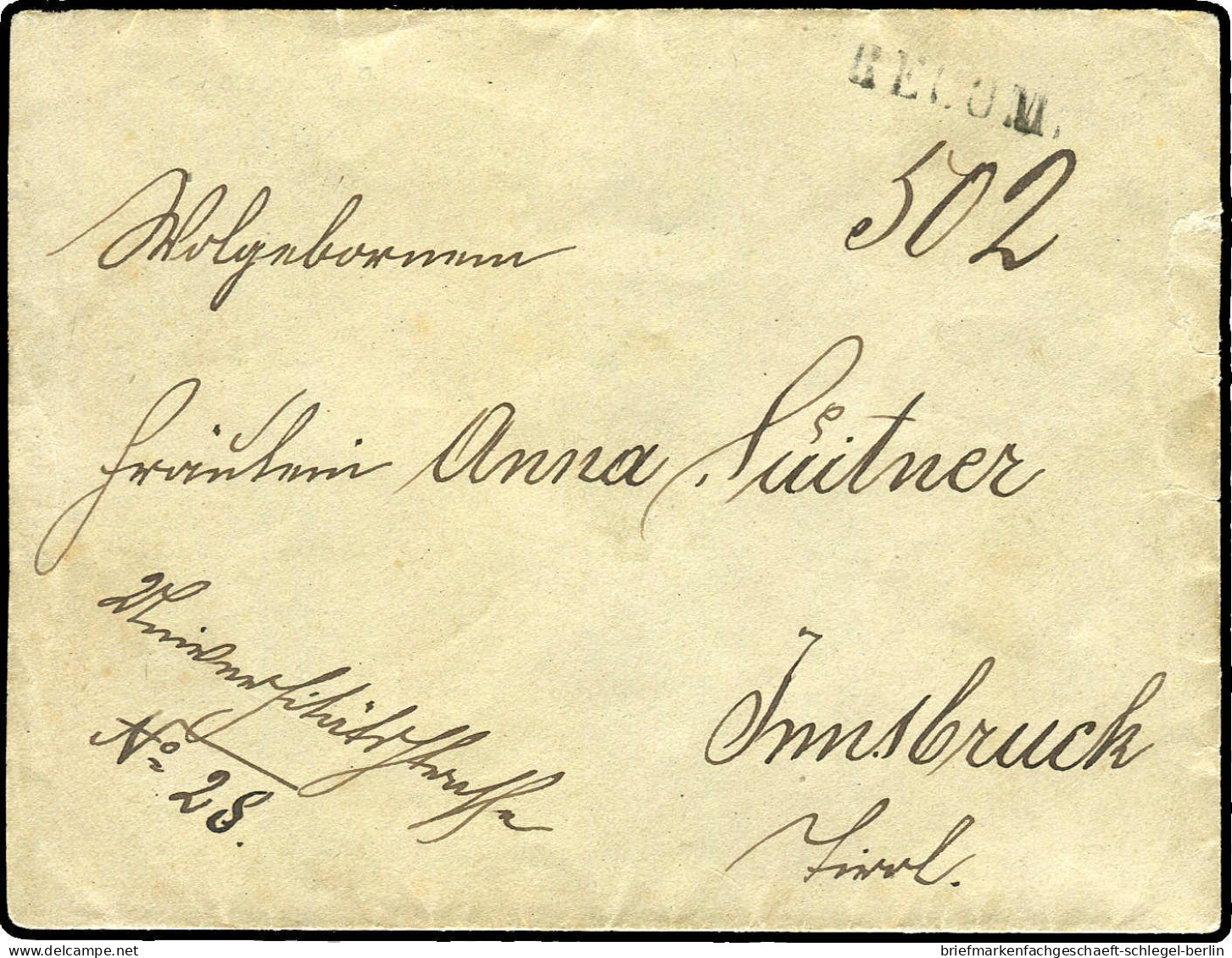 Bosnien & Herzegowina (Österr.), 1885, 6 I/II, Brief - Bosnië En Herzegovina