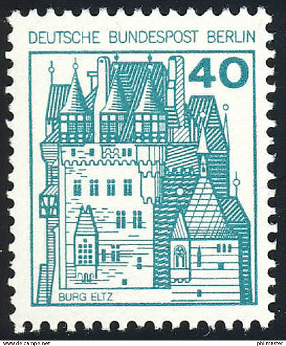 535 Burgen Und Schlösser 40 Pf Eltz ** - Unused Stamps