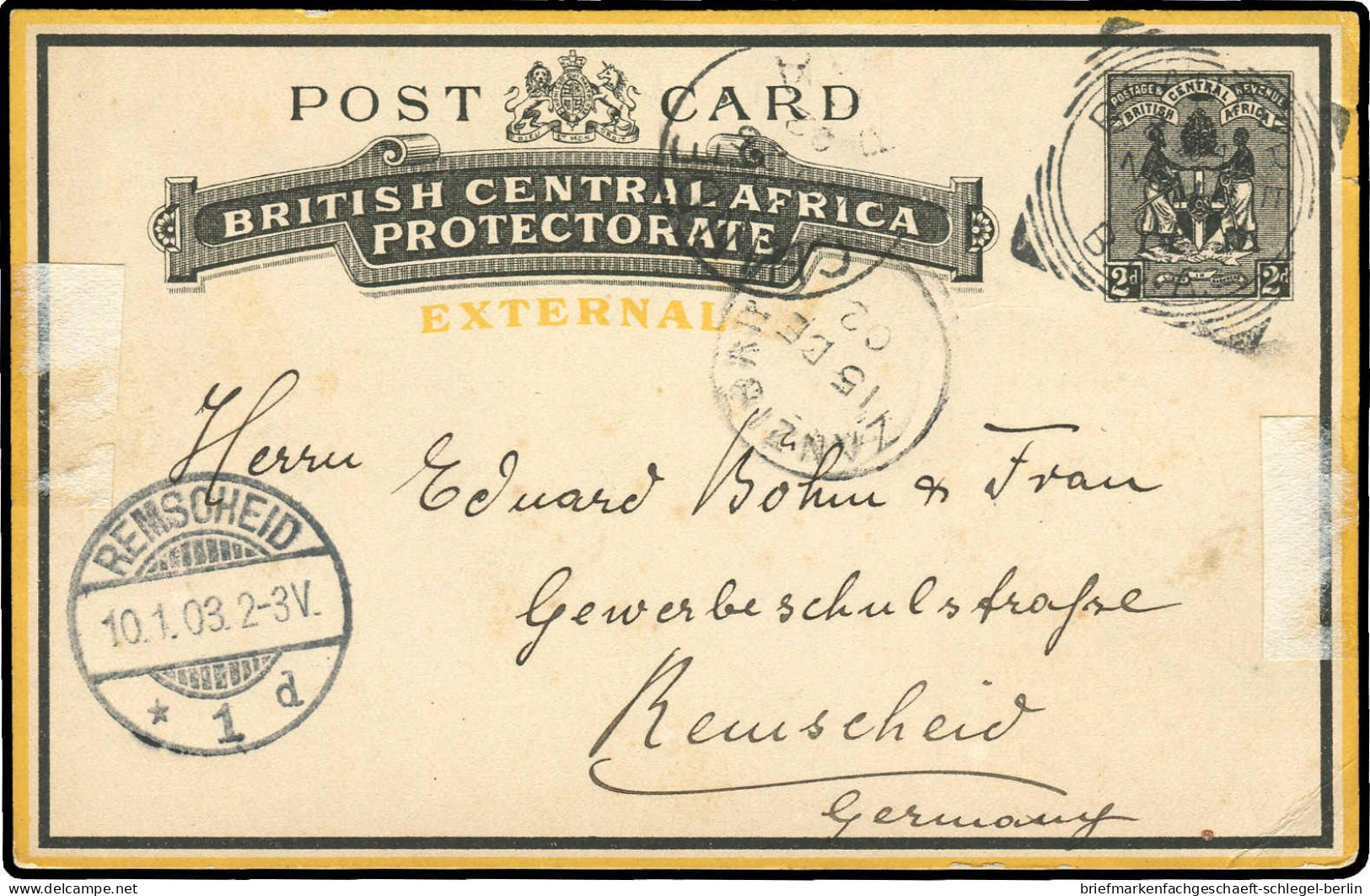 Nyassaland Britisch Zentralafrika, 1902, P 5, Brief - Africa (Varia)