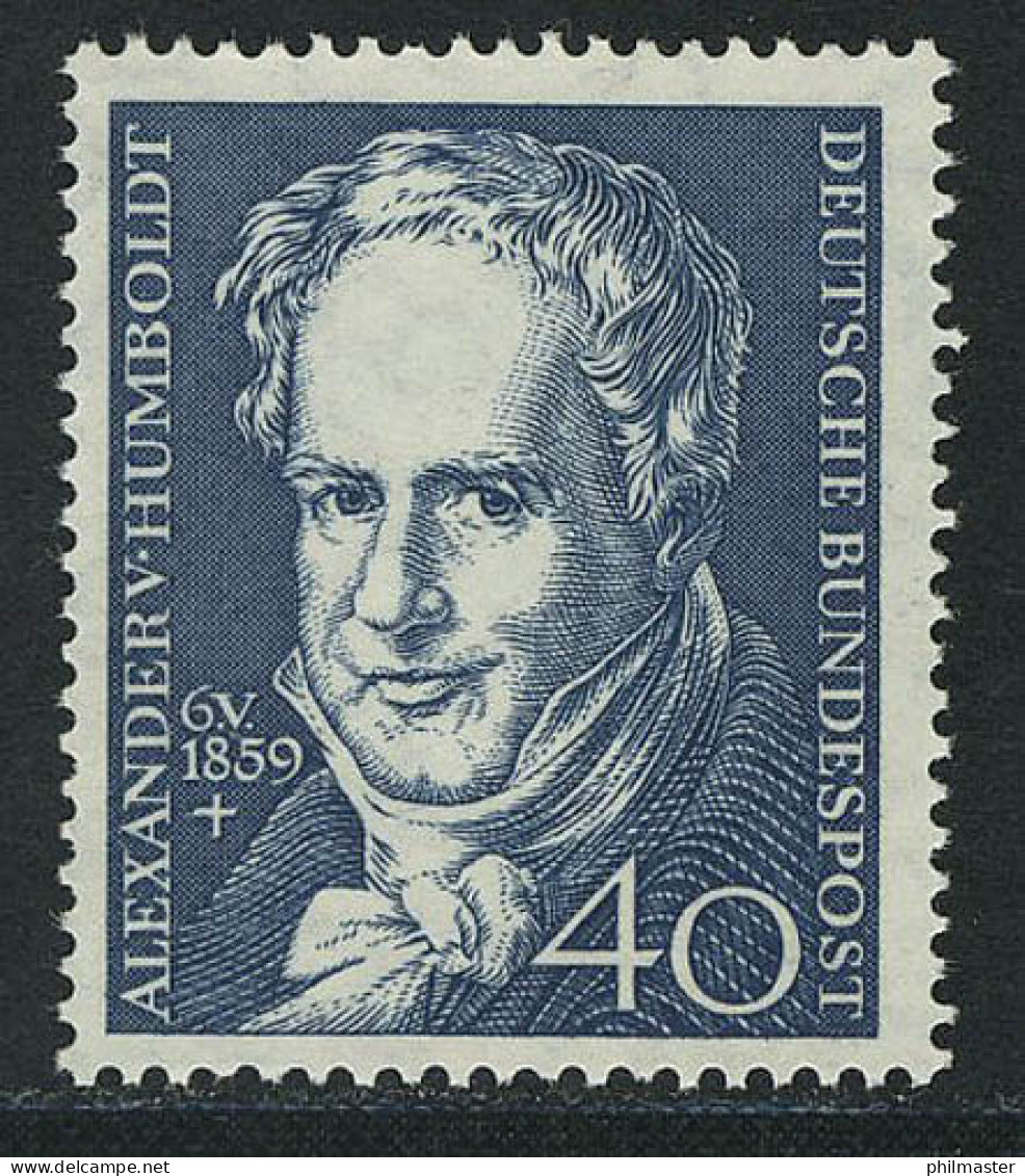 309w Alexander Freiherr Von Humboldt, Glatte Gummierung, ** - Unused Stamps