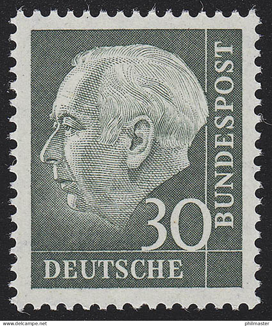259xw Theodor Heuss 30 Pf ** Postfrisch - Unused Stamps