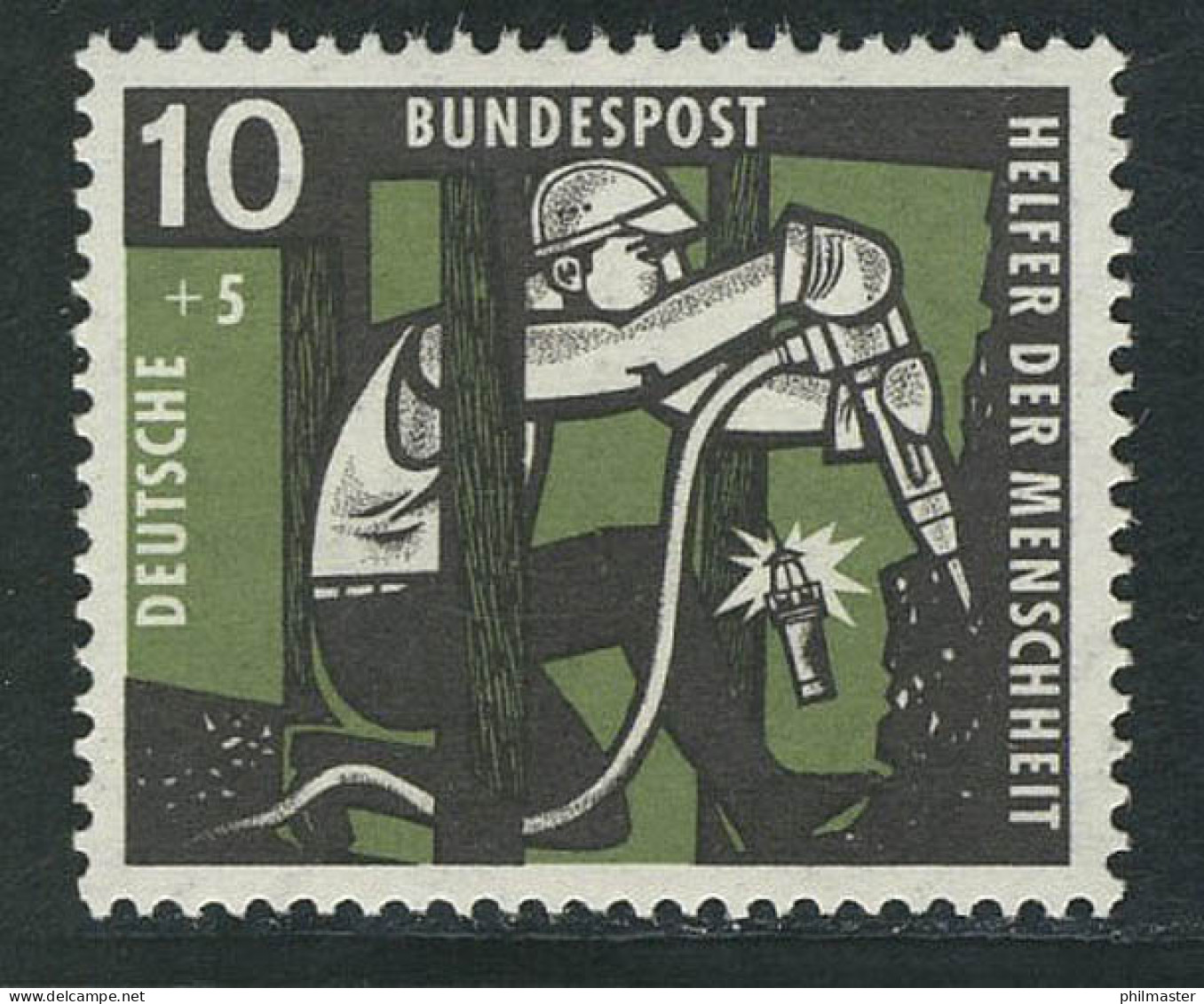 271 Kohlebergbau 10+5 Pf Abbauhammer ** Postfrisch - Unused Stamps