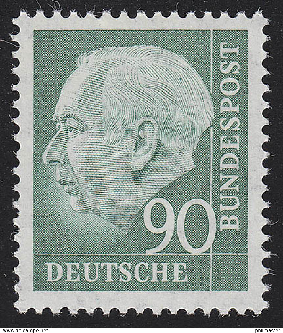 265xw Theodor Heuss 90 Pf, Glatte Gummierung, ** Postfrisch - Nuevos