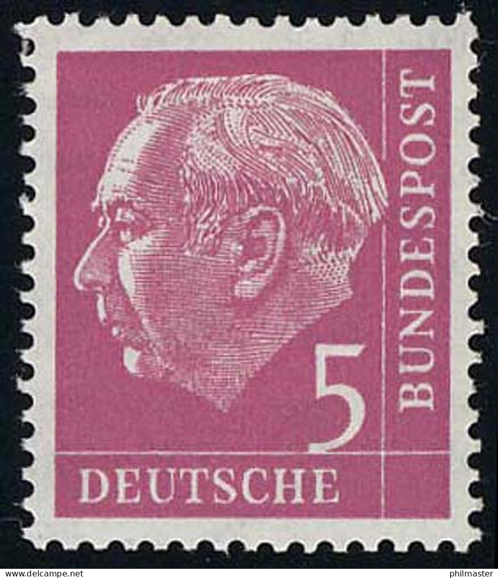 179 Heuss 5 Pf, Postfrisch ** - Nuovi