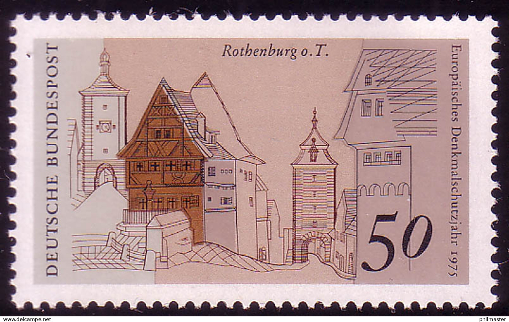 861 Europa 50 Pf Rothenburg/Tauber ** - Unused Stamps