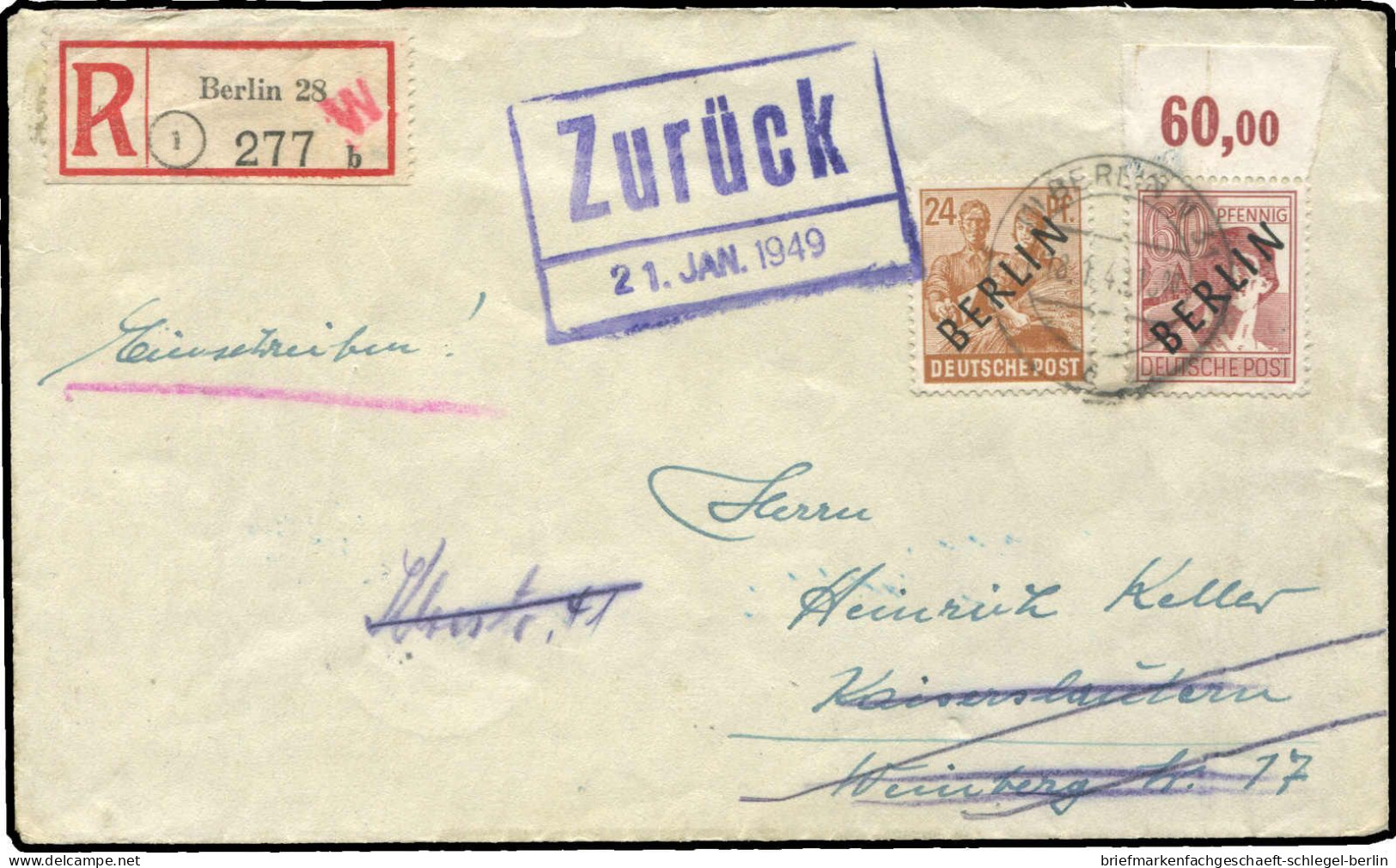 Berlin, 1949, 9,14, Brief - Andere & Zonder Classificatie