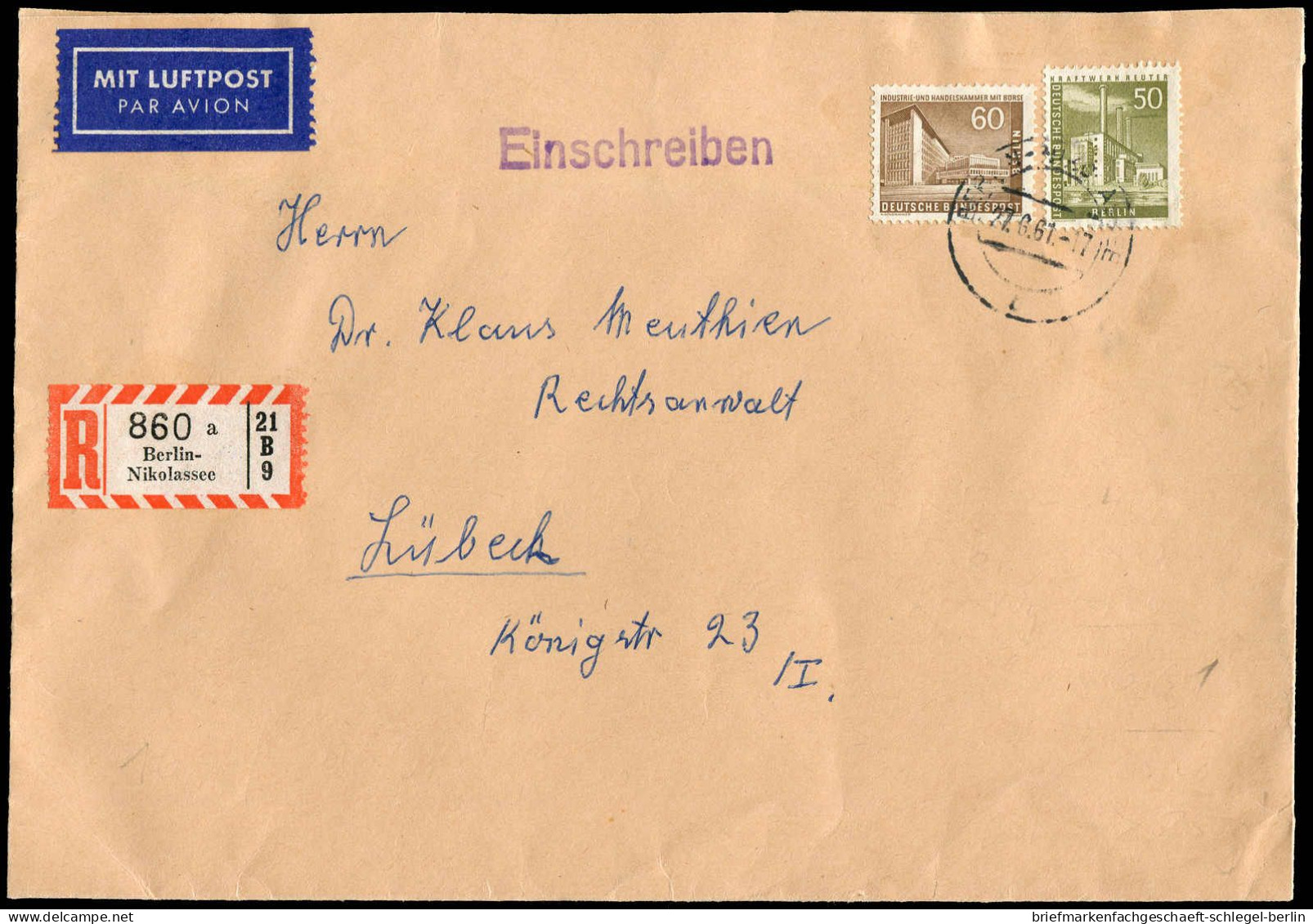 Berlin, 1961, 150,151, Brief - Sonstige & Ohne Zuordnung
