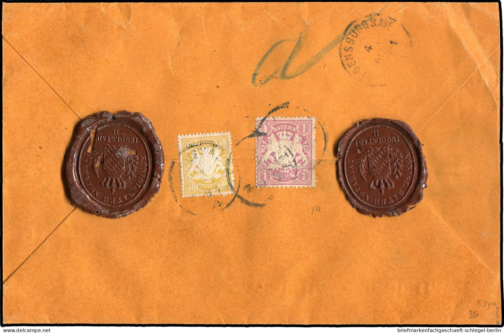 Altdeutschland Bayern, 1908, 53 Ya, 67, Brief - Postwaardestukken