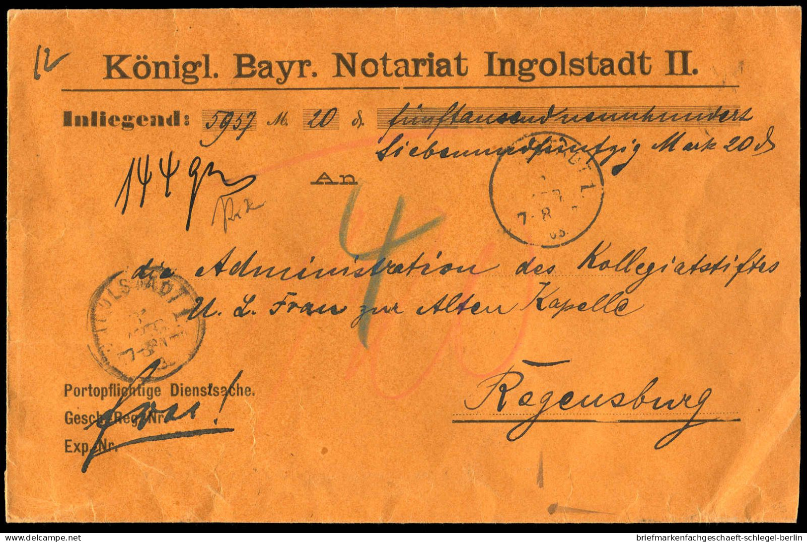 Altdeutschland Bayern, 1908, 53 Ya, 67, Brief - Ganzsachen