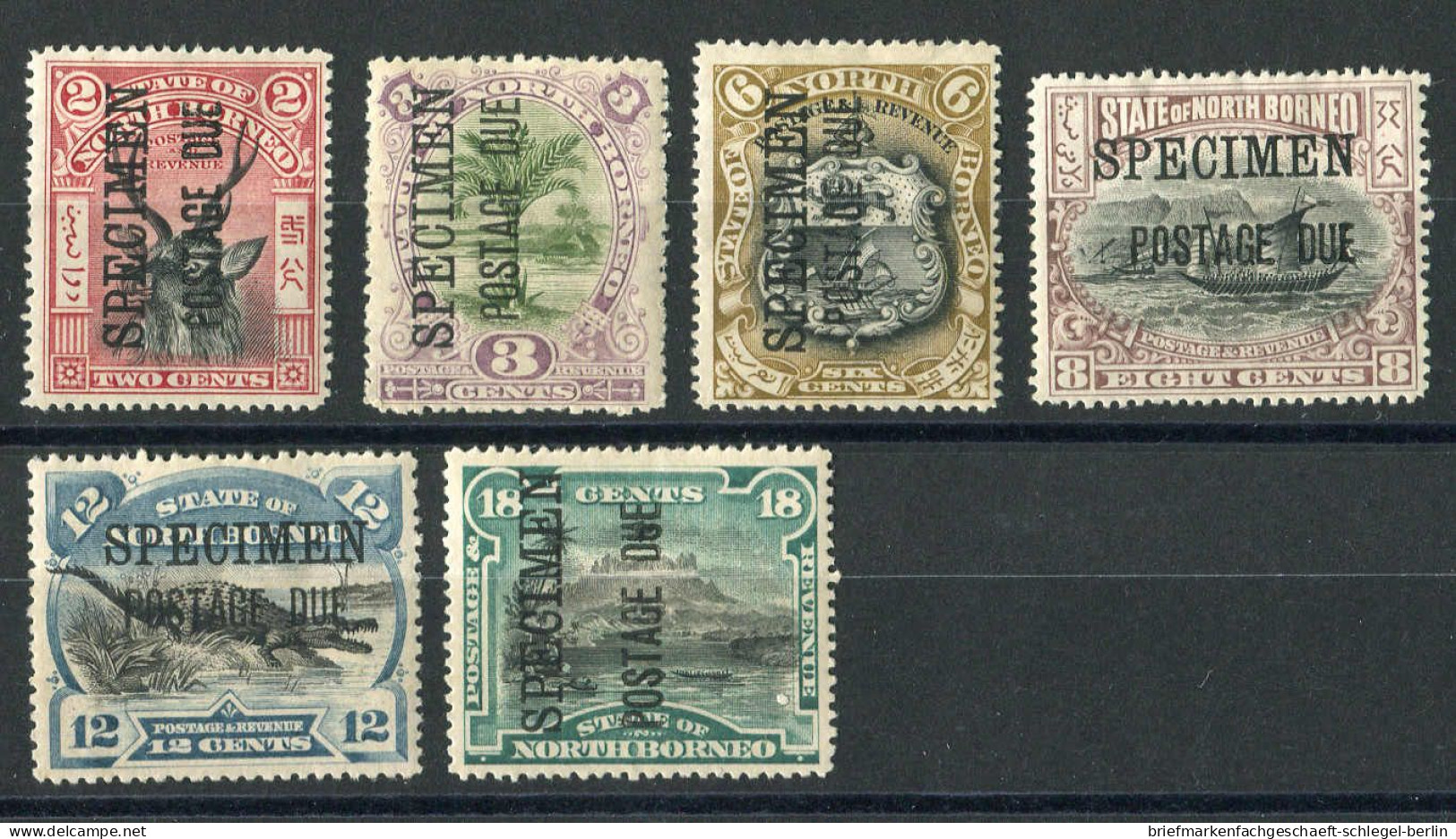 Nordborneo, 1895, P 1-8 SPEC., Ungebraucht - Sonstige - Asien