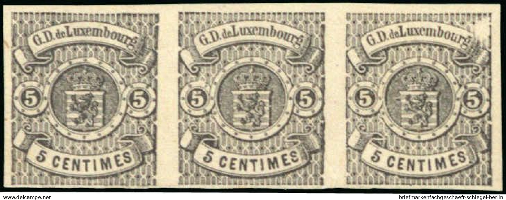 Luxemburg, 1875, 30 (3) Probe, Ohne Gummi - Altri & Non Classificati