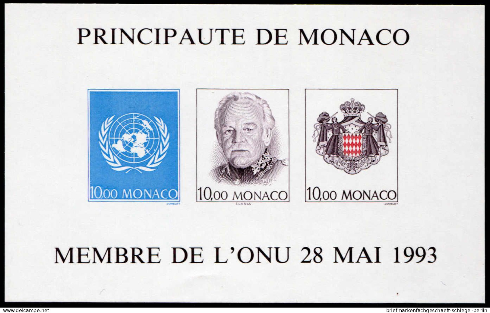 Monaco, 1993, Bl. 60 (2), Postfrisch - Otros & Sin Clasificación