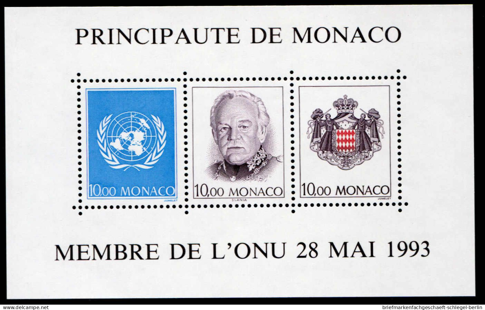 Monaco, 1993, Bl. 60 (2), Postfrisch - Otros & Sin Clasificación