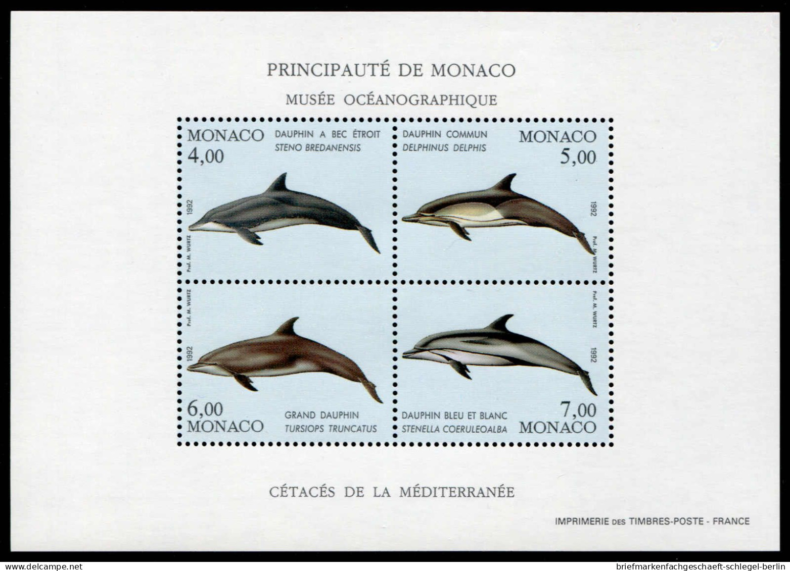 Monaco, 1992, Bl. 54 (2), Postfrisch - Andere & Zonder Classificatie