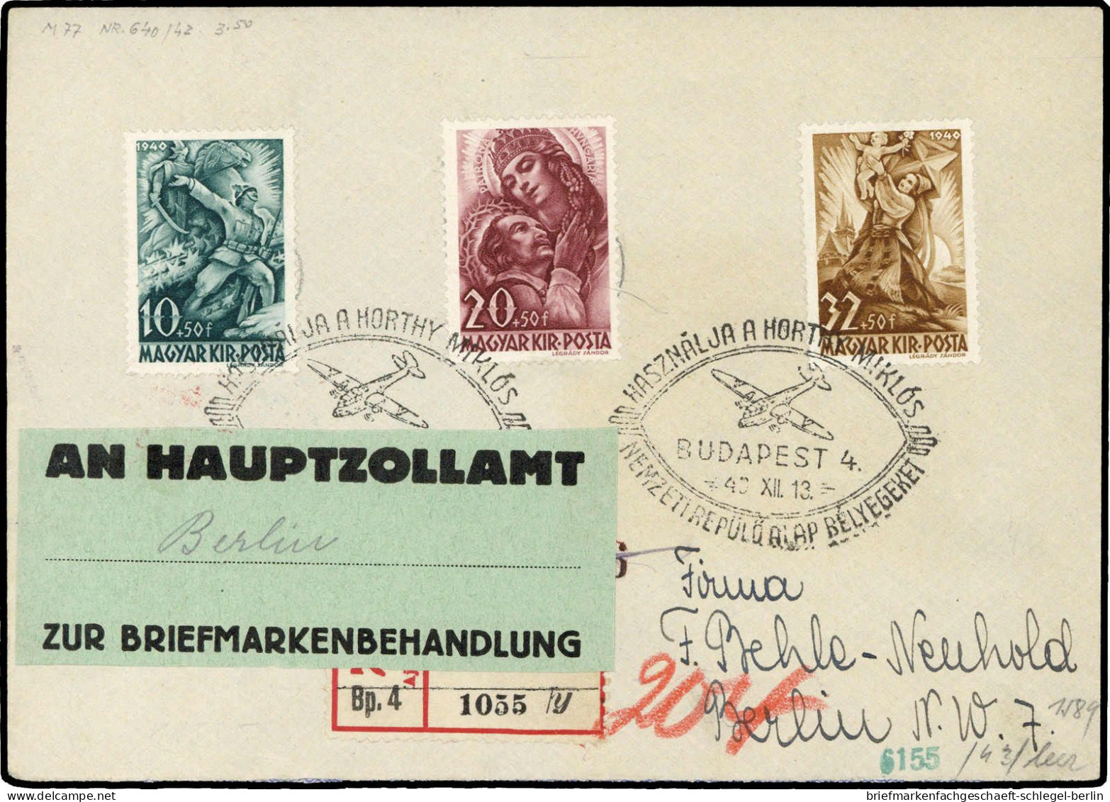 Berliner Postgeschichte, 1940, Brief - Storia Postale