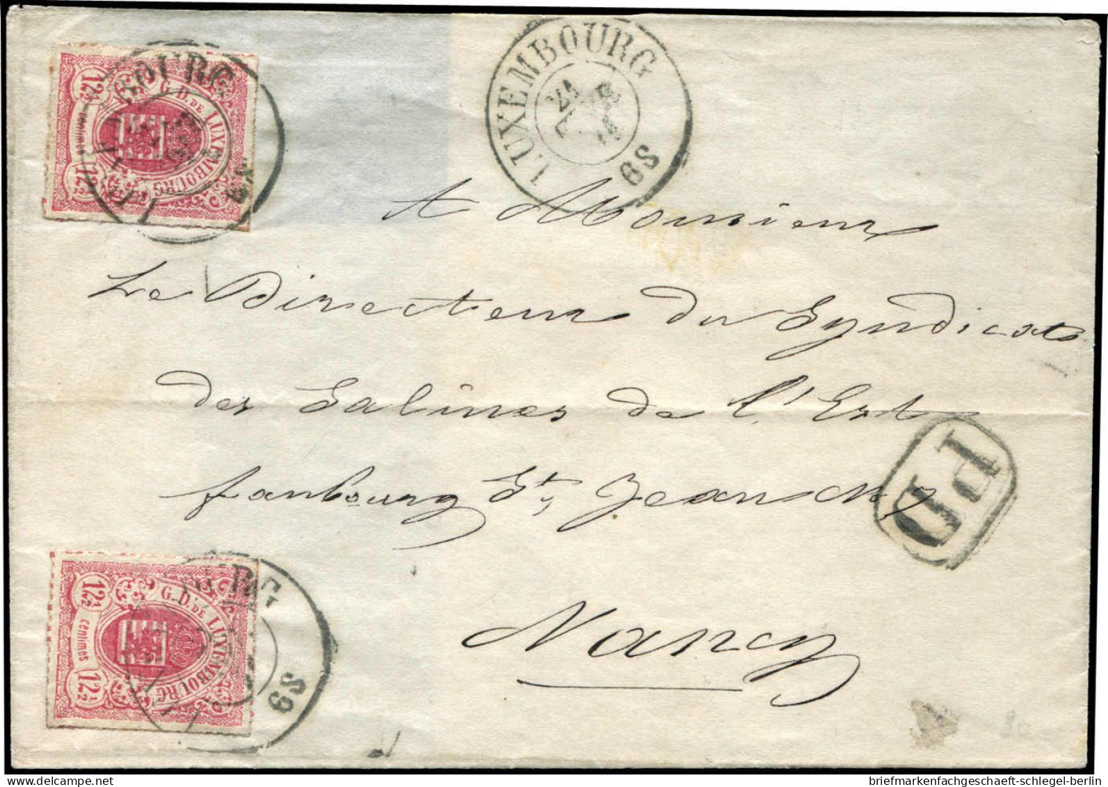 Luxemburg, 1876, 18 (2), Brief - Otros & Sin Clasificación
