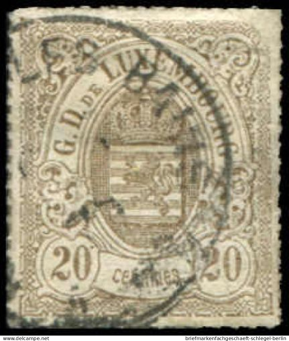 Luxemburg, 1871, 19 A Abart, Gestempelt - Sonstige & Ohne Zuordnung