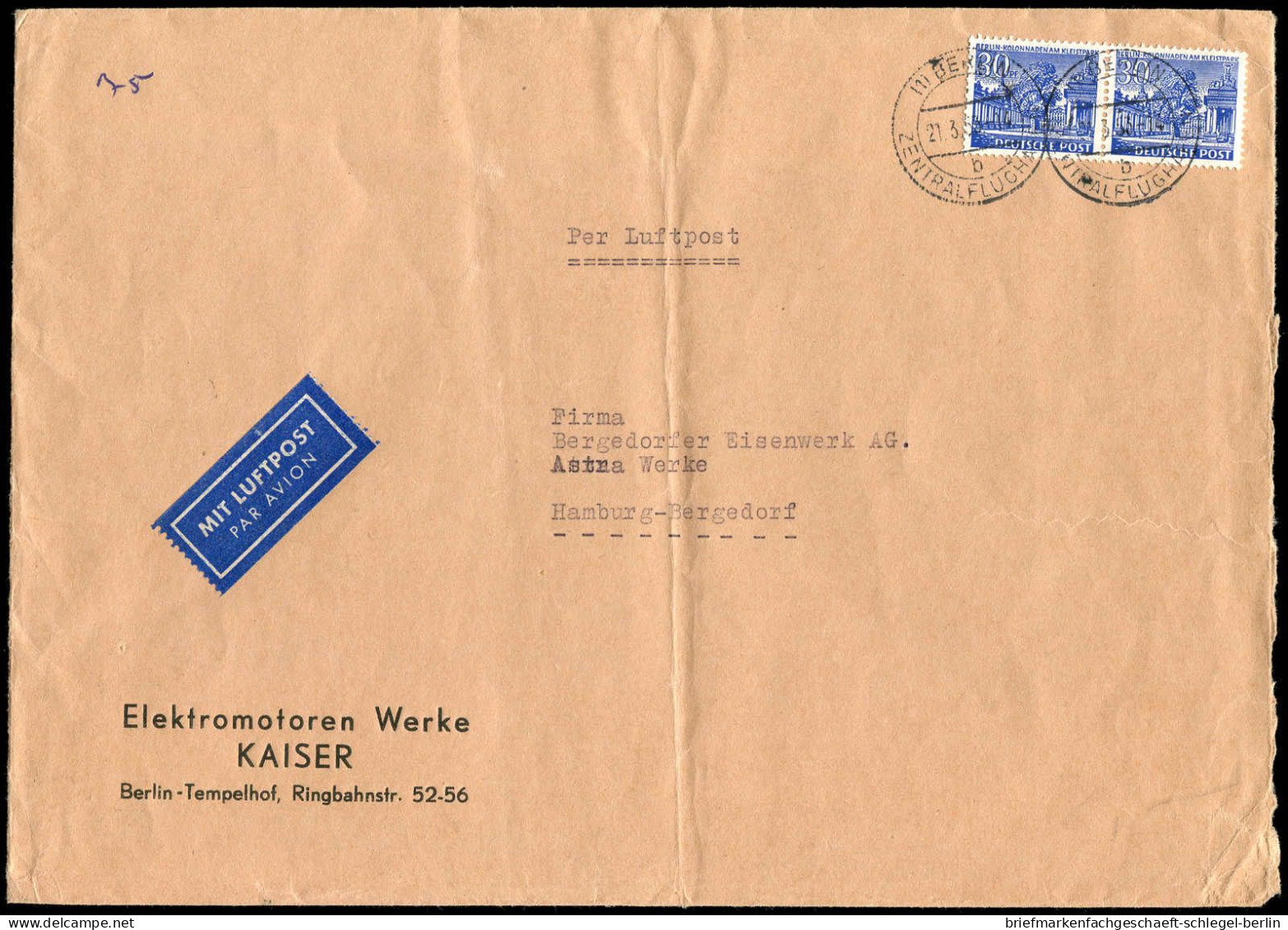 Berlin, 1955, 51 (2), Brief - Andere & Zonder Classificatie