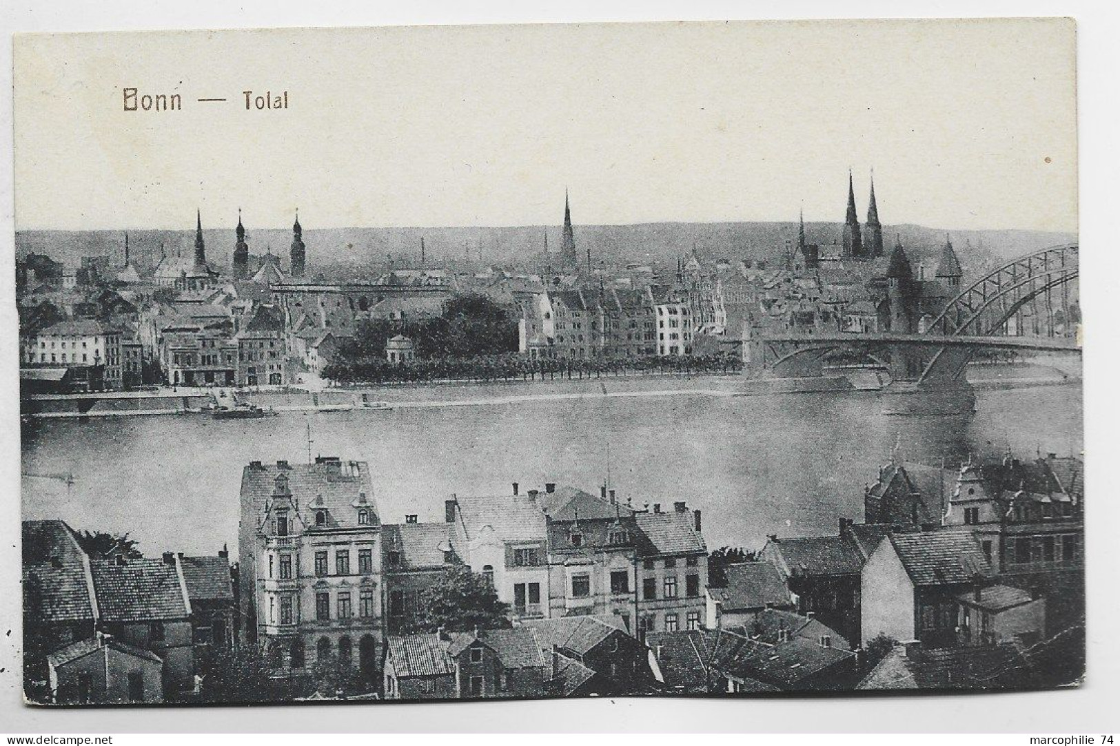 GERMANY CARTE BONN + TRESOR ET POSTES *96* 1921 + HOPITAL MILITAIRE - Militaire Stempels Vanaf 1900 (buiten De Oorlog)