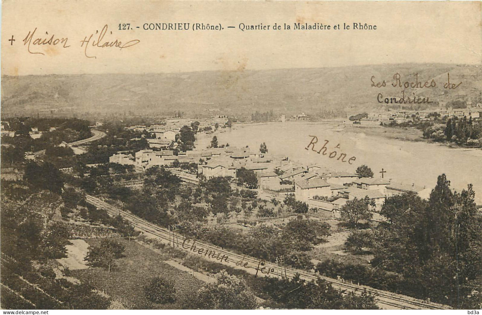   69    CONDRIEUX   QUARTIER DE LA MADELEINE ET LE RHÔNE - Condrieu