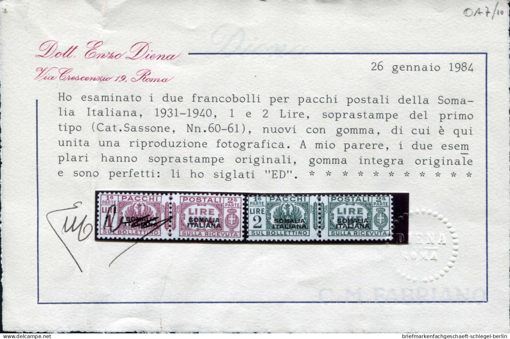 Italienisch Somaliland, 1931, 44 II, Postfrisch - Sonstige & Ohne Zuordnung