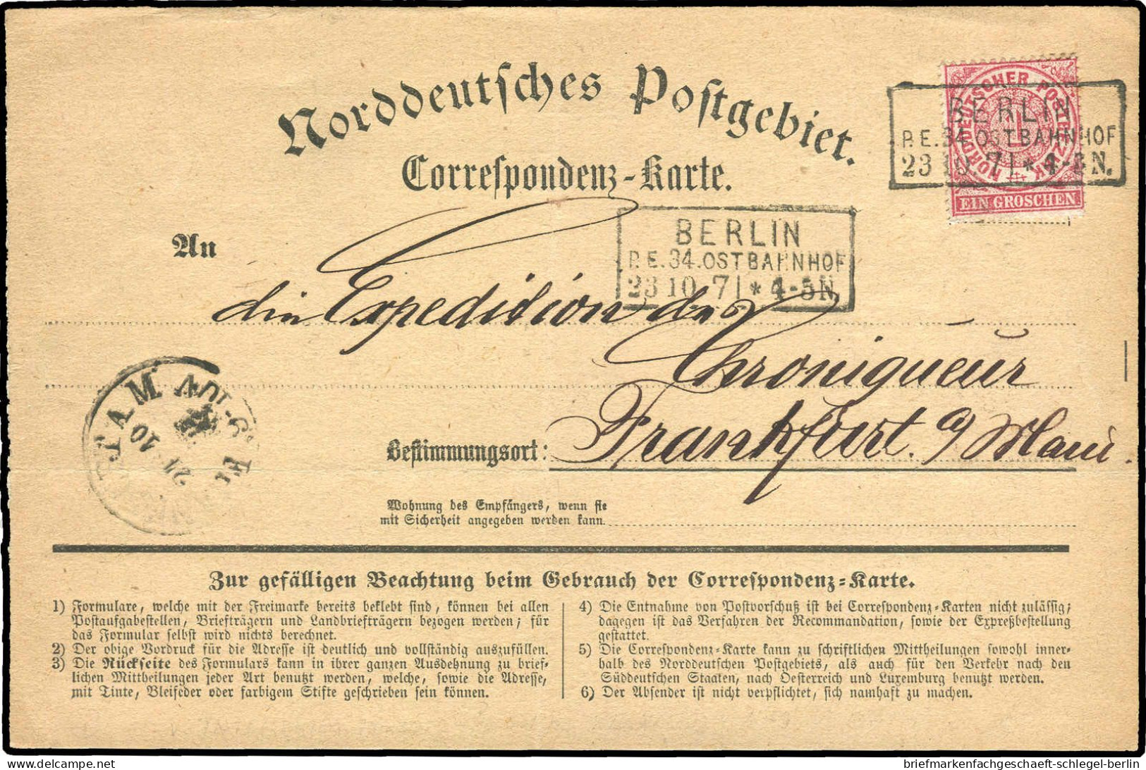 Berliner Postgeschichte, 1871, Brief - Autres & Non Classés