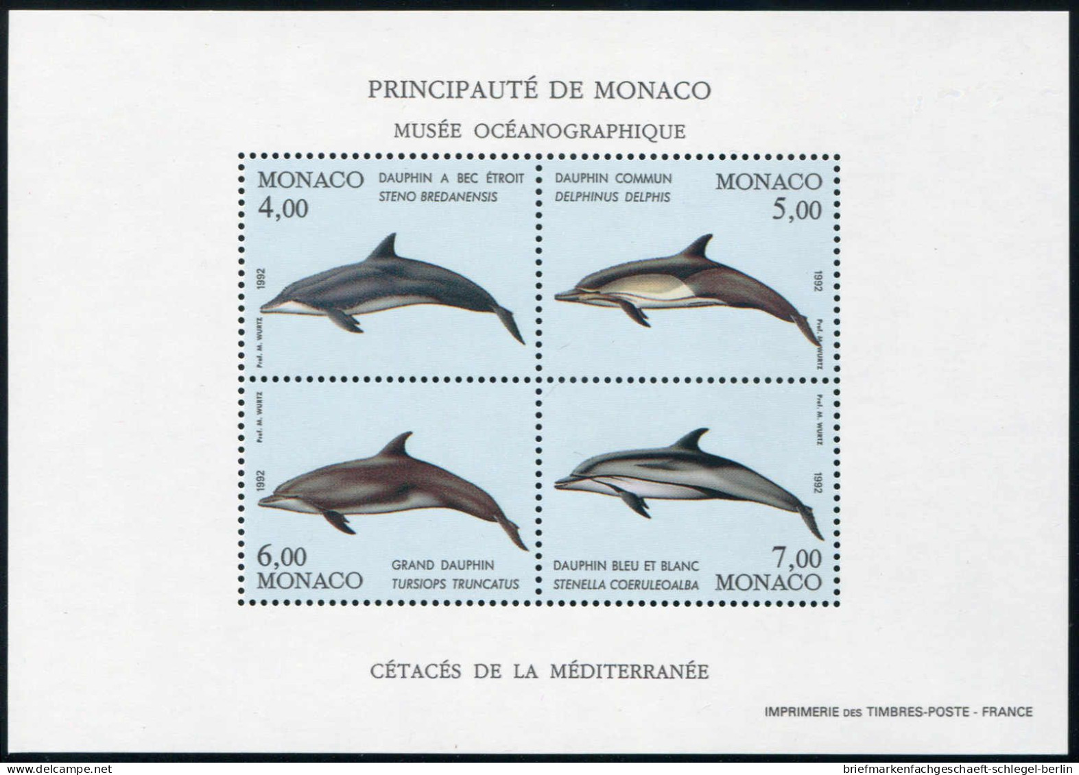 Monaco, 1992, Bl. 54 (2), Postfrisch - Andere & Zonder Classificatie