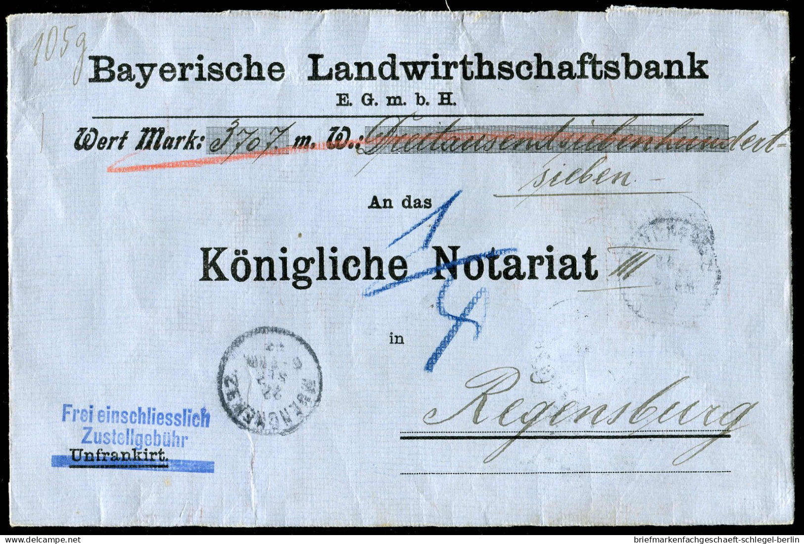 Altdeutschland Bayern, 1909, 53 Y A, 62 Y, Brief - Enteros Postales