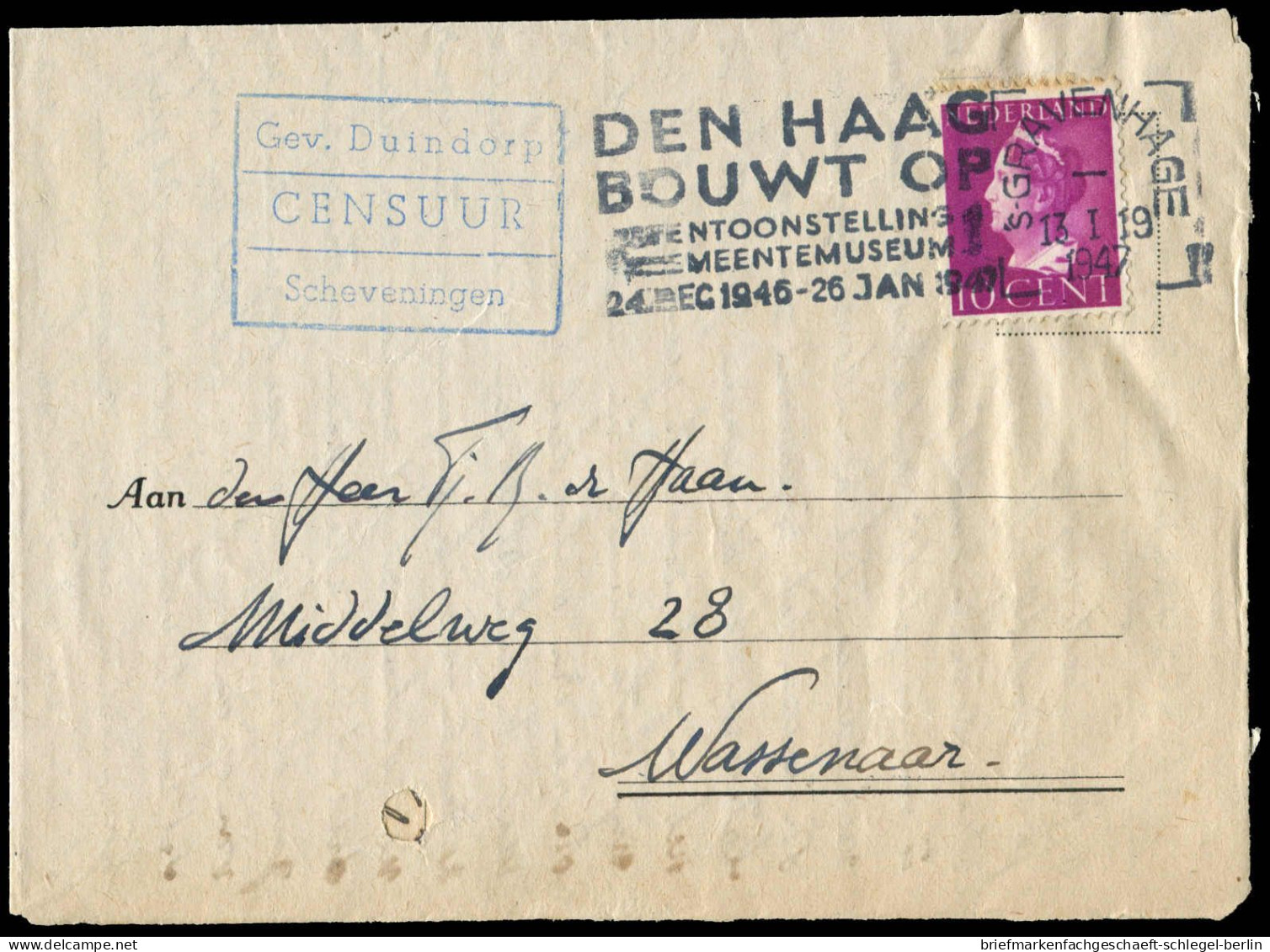 Niederlande, 1947, Brief - Autres & Non Classés