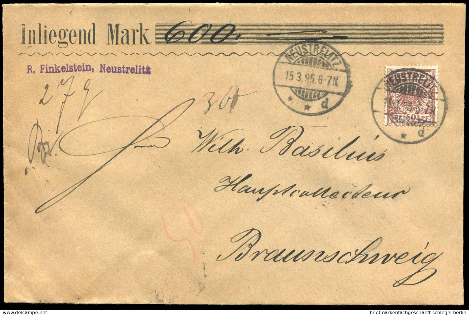 Deutsches Reich, 1895, 50, Brief - Other & Unclassified