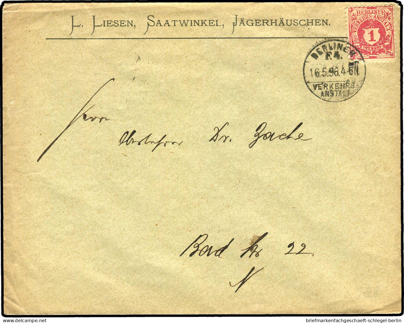 Deutsches Reich, 1896, Brief - Altri & Non Classificati