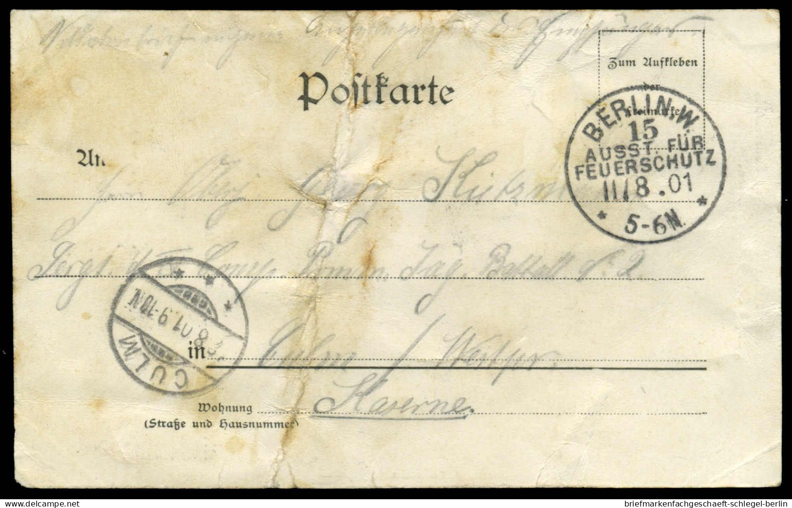 Berliner Postgeschichte, 1901, Brief - Briefe U. Dokumente