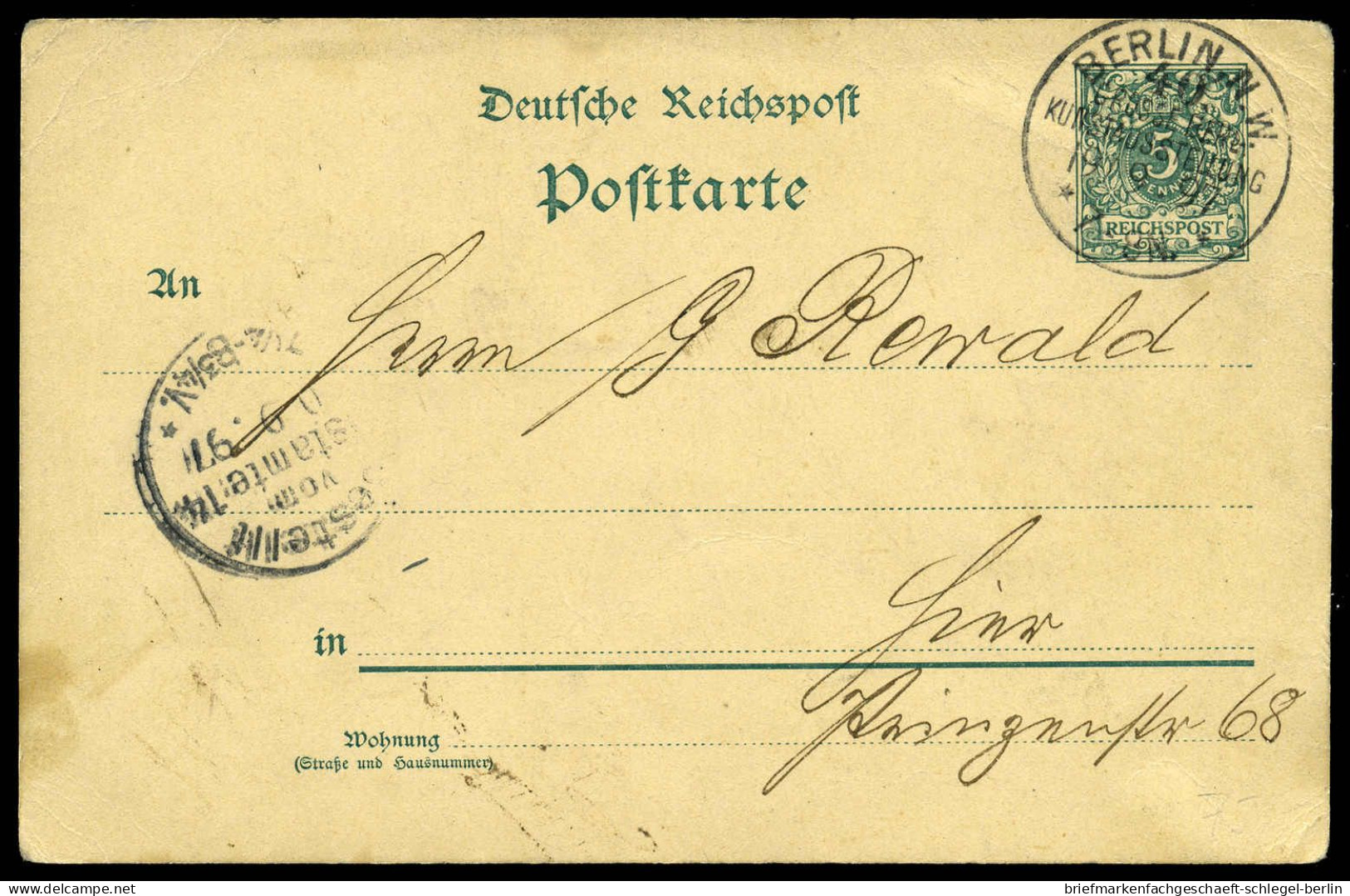 Berliner Postgeschichte, 1897, Brief - Briefe U. Dokumente