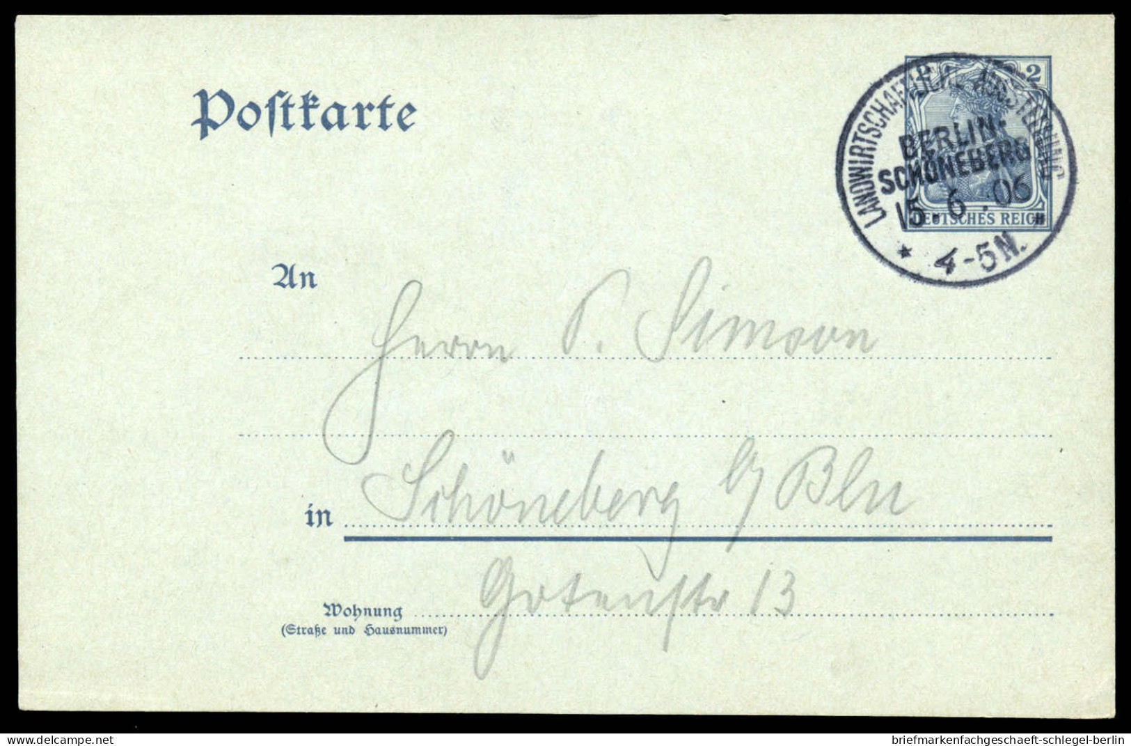 Berliner Postgeschichte, 1906, Brief - Briefe U. Dokumente